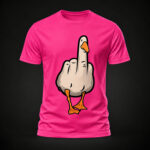 Duck Funny Rude Goose T-Shirt Men's Novelty Graphic Tee Cheeky Adult Humour Gift - Dark Pink